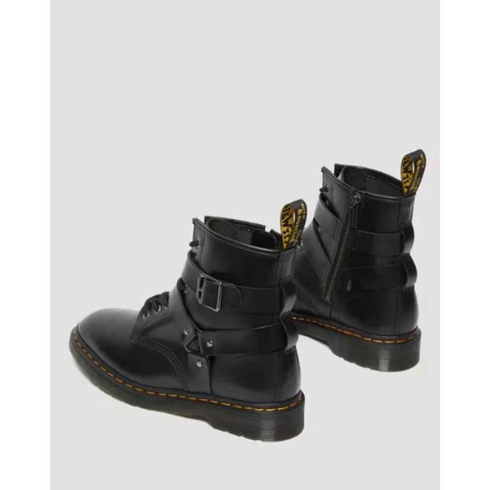 NEW Dr. Martens Cristofor Leather Harness Lace Up Boots Black Women's Size 6 - Picture 5 of 11